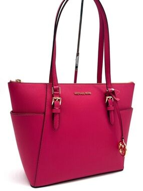 Michael Kors Large Charlotte Tote Bag Electric Pink